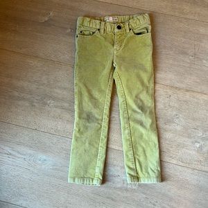 Bonpoint boys corduroy pants. Yellow/green color. Size 3. Perfect condition